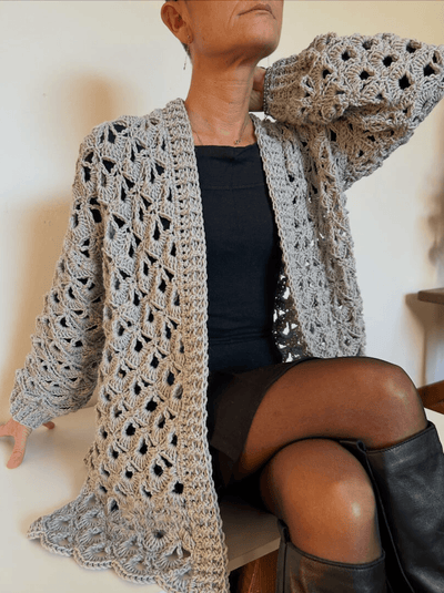 vetrova cardigan crochet pattern - video tutorial.